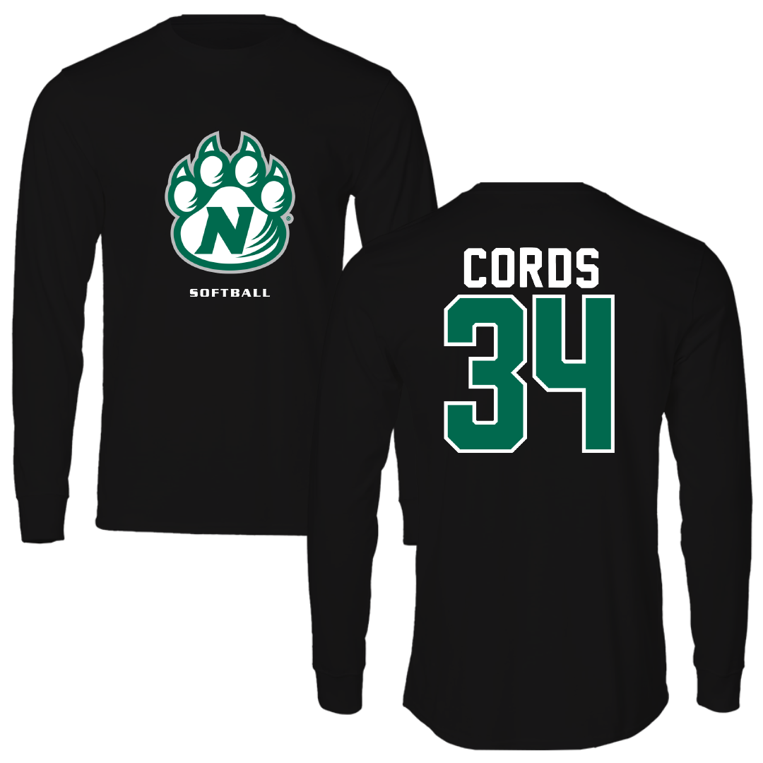 Northwest Missouri State University Softball Black Performance Long Sleeve - #34 Kaylee Cords