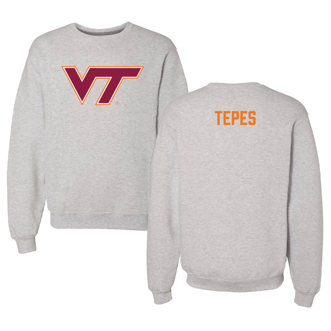 Virginia Tech Tennis Gray Crewneck - Samantha Tepes