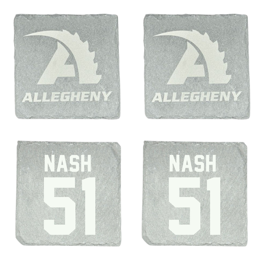 Allegheny College Baseball Stone Coaster (4 Pack)  - #51 Alex Nash