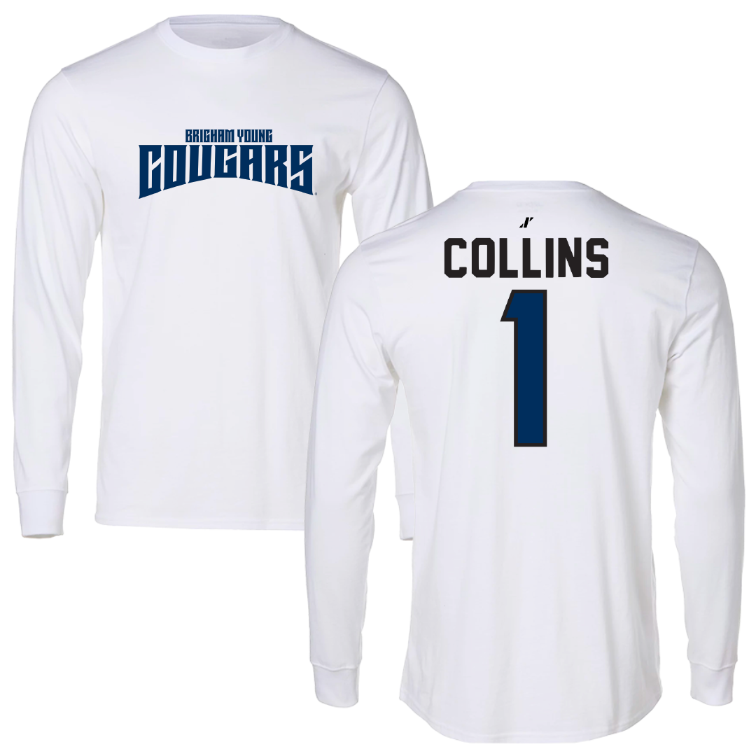 Brigham Young University Soccer White Classic Long Sleeve - #1 Paiton Collins