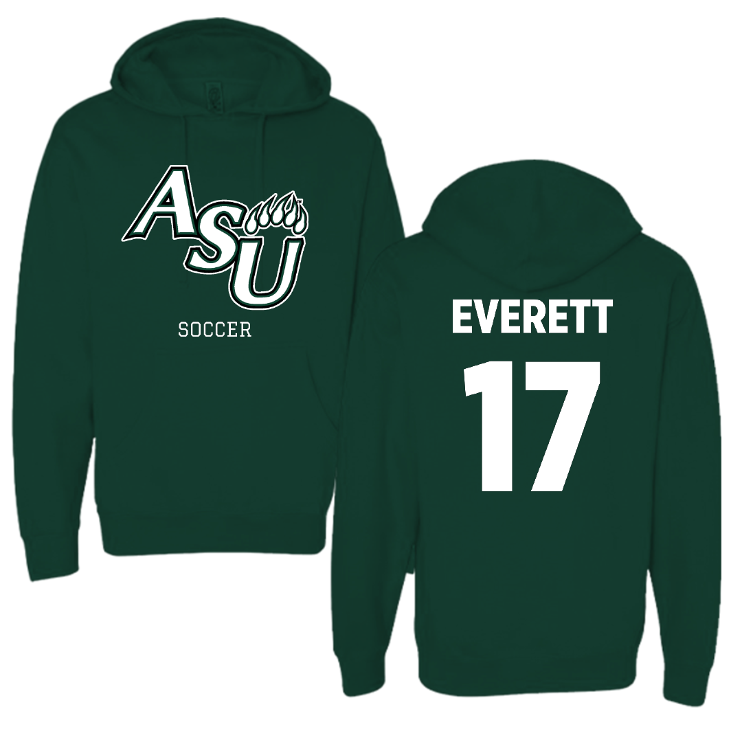 Adams State University Soccer Forest Green Block Hoodie - #17 Madeline Everett
