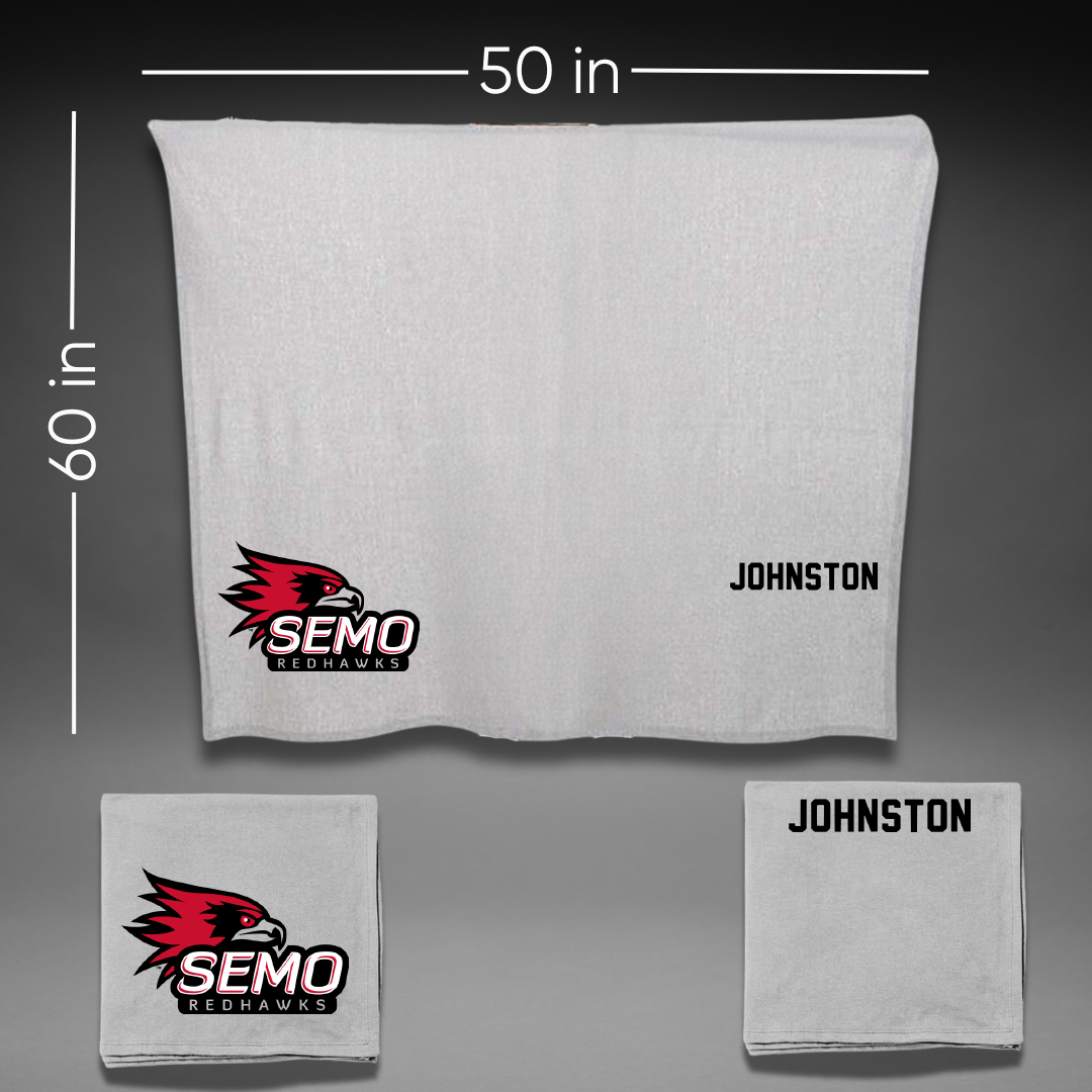 Southeast Missouri State University Gymnastics Gray Blanket - Ava Johnston