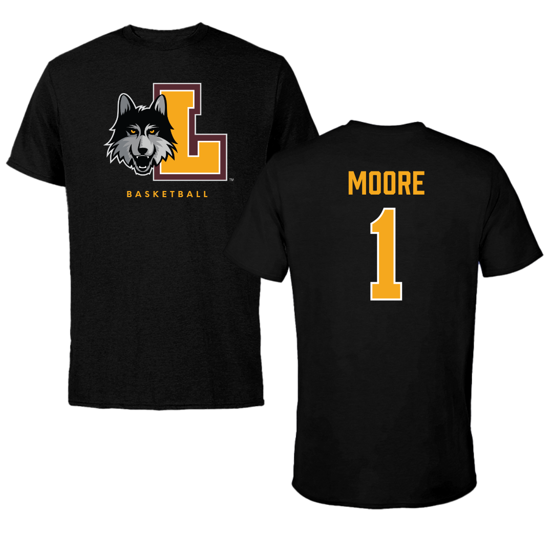Loyola University-Chicago Basketball Black Mascot Performance Tee - #1 Aaliyah Moore