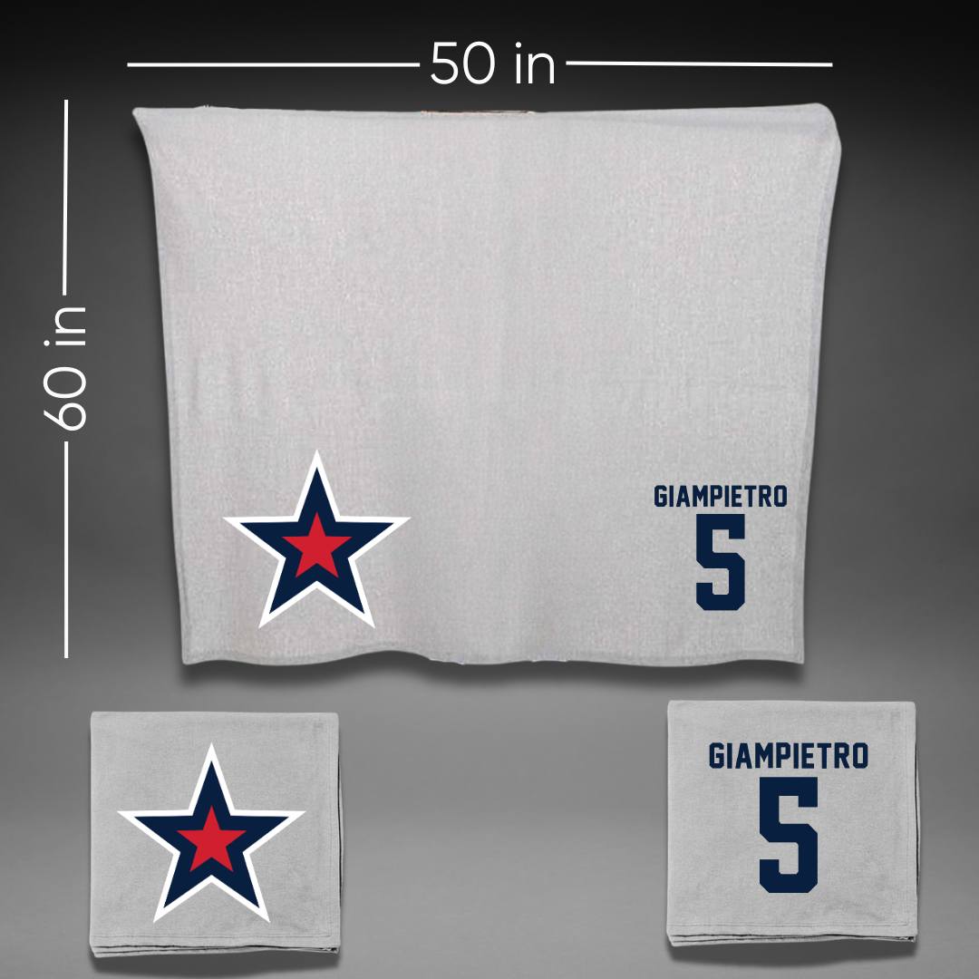 Robert Morris University Ice Hockey Gray Blanket - #5 Alaina Giampietro