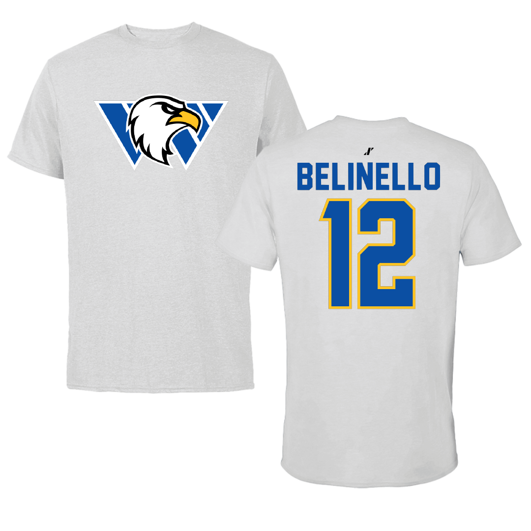 Williams Baptist University Soccer Light Gray Tee - #12 Lucas Belinello