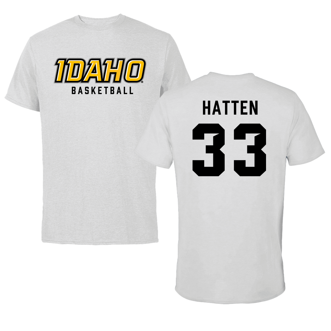 University of Idaho Basketball Gray Performance Tee - #33 Jack Hatten