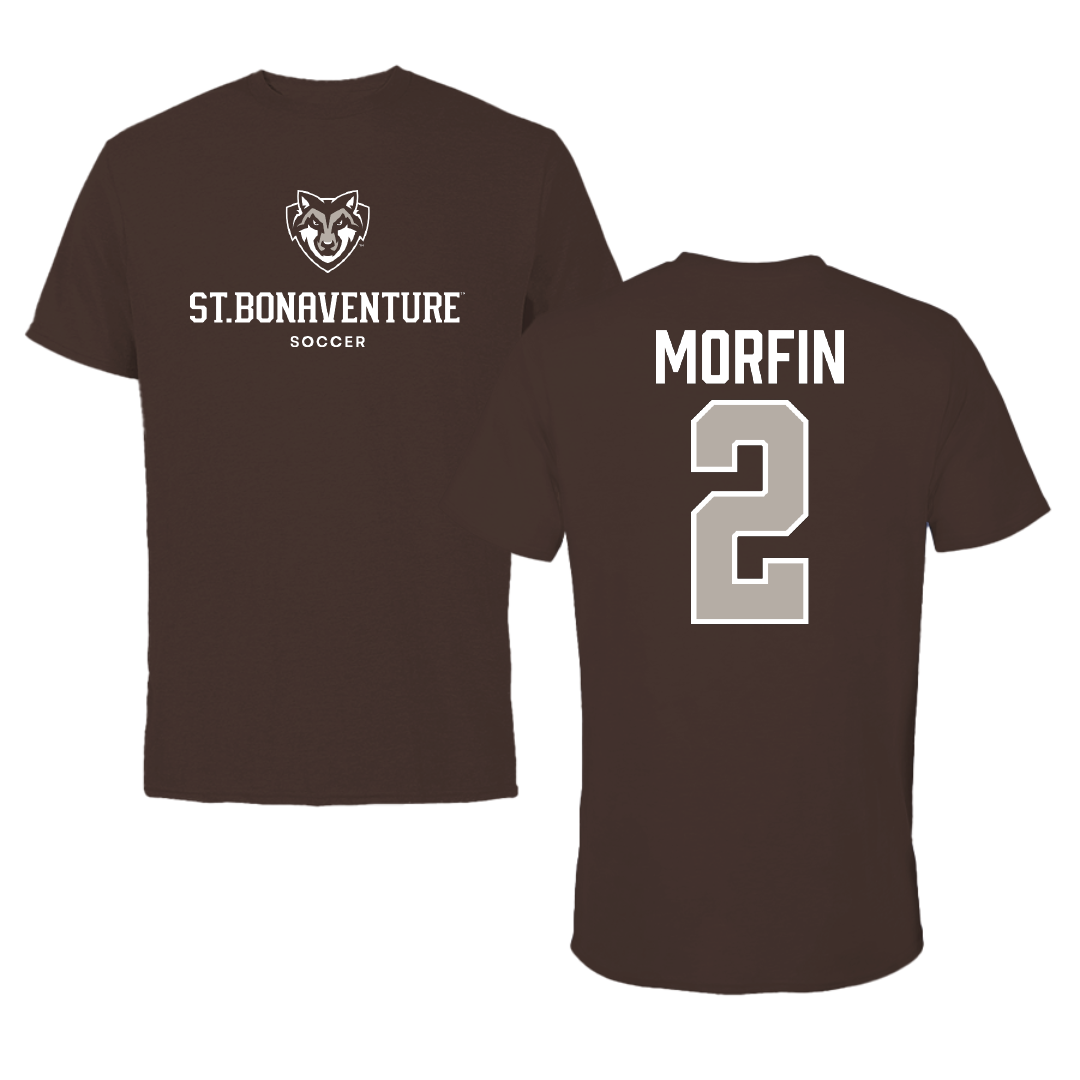 St. Bonaventure University Soccer Brown Bonnies Tee - #2 Sean Morfin