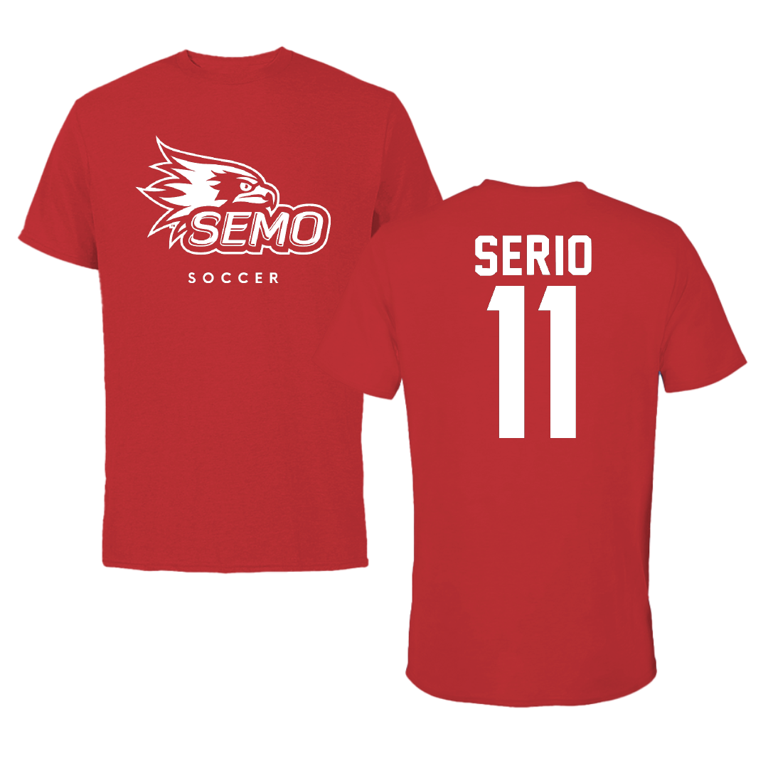 Southeast Missouri State University Soccer Red Tee - #11 Kylar Serio