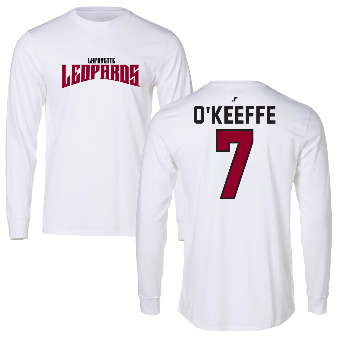 Lafayette College Softball White Classic Performance Long Sleeve - #7 Jocelyn O'Keeffe