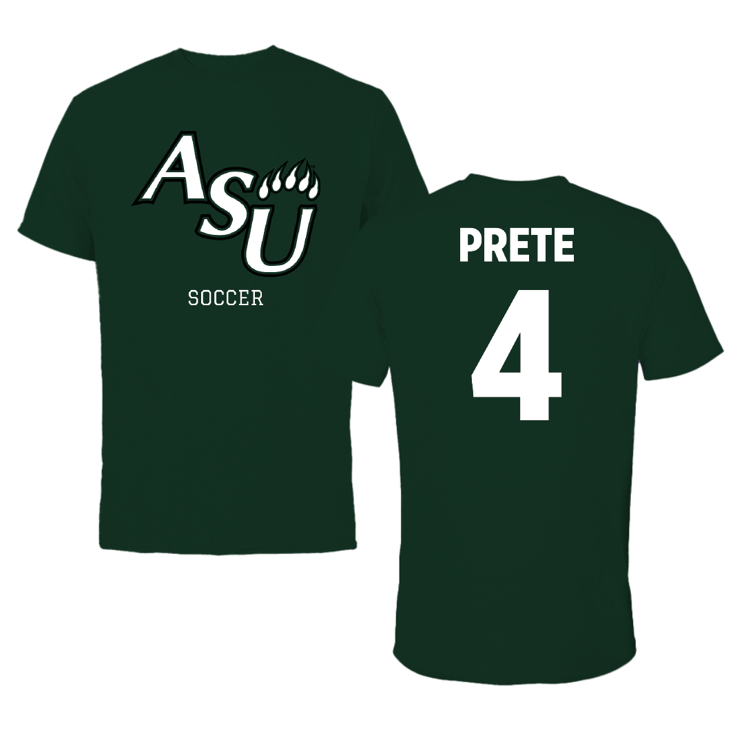 Adams State University Soccer Forest Green Performance Tee - #4 Brianna Prete