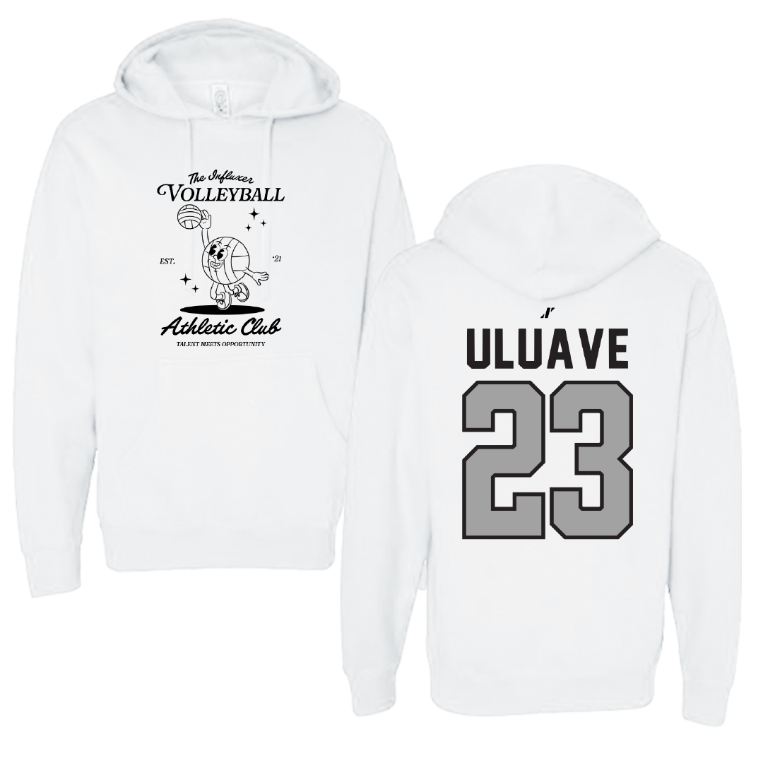 Volleyball White Influxer Athletic Club Hoodie - #23 Sina Uluave