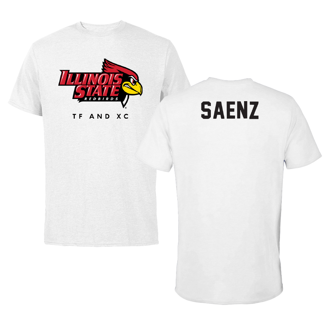 Illinois State University Track and Field White Performance Tee - KLeigh Saenz