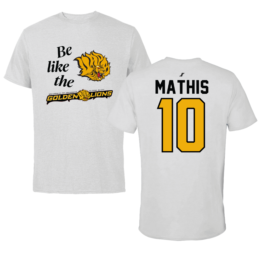 University of Arkansas-Pine Bluff Softball Light Gray Be Like Us Tee - #10 Janai Mathis