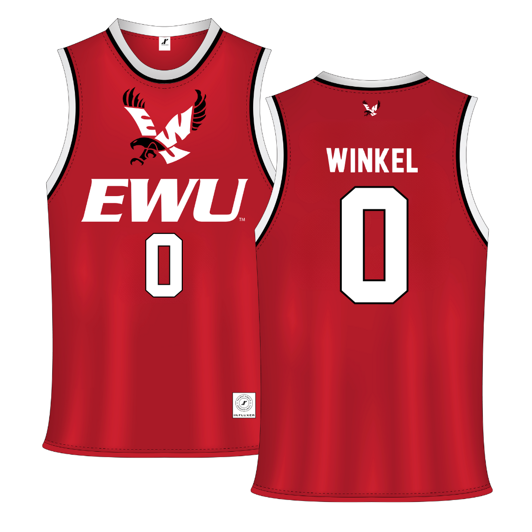 Eastern Washington University Red Basketball Jersey - #0 Angelo Winkel