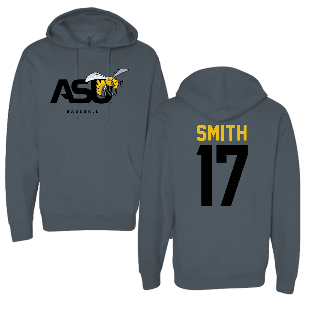 Alabama State University Baseball Dark Gray Hoodie - #17 Zaelyn Smith