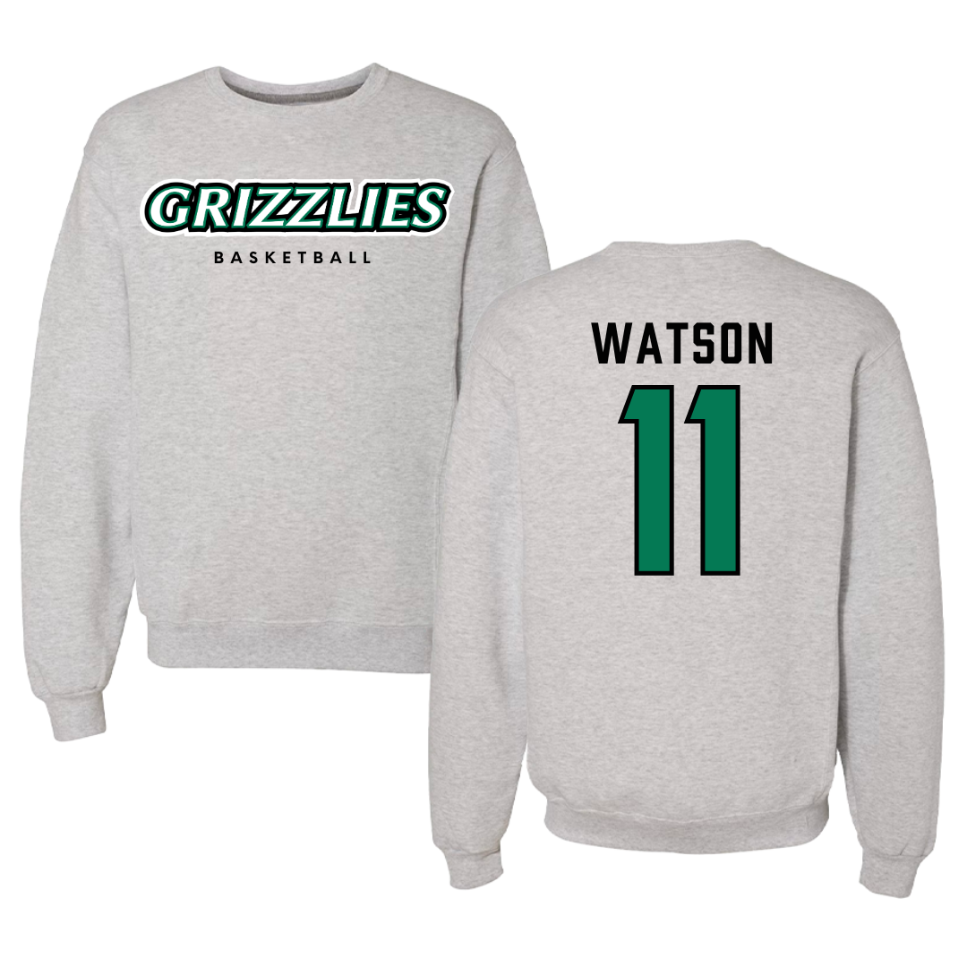 Adams State University Basketball Gray Grizzlies Crewneck - #11 Elaina Watson