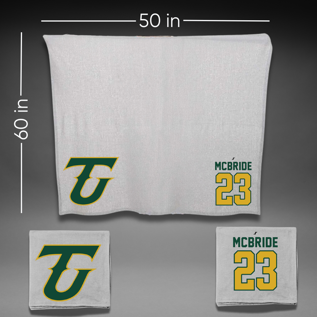 Tiffin University Soccer Gray Blanket - #23 Sydney McBride