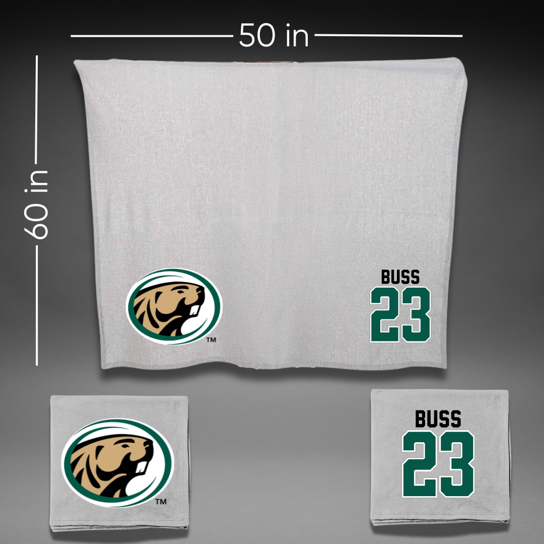 Bemidji State University Basketball Gray Blanket - #23 Samantha Buss