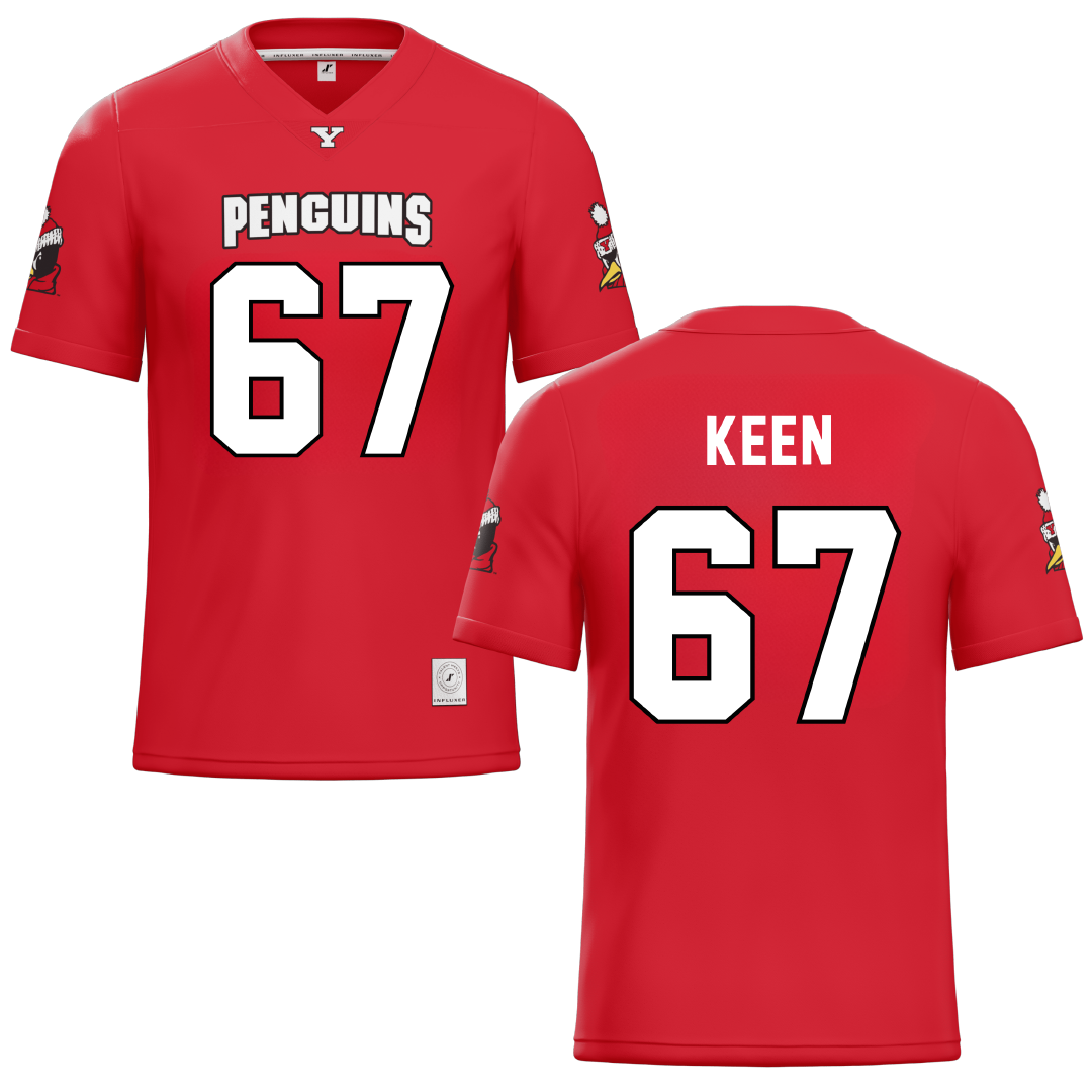 Youngstown State University Red Football Jersey - #67 Van Keen