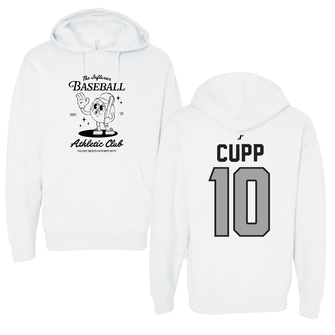 Baseball White Influxer Athletic Club Hoodie - #10 Dylan Cupp