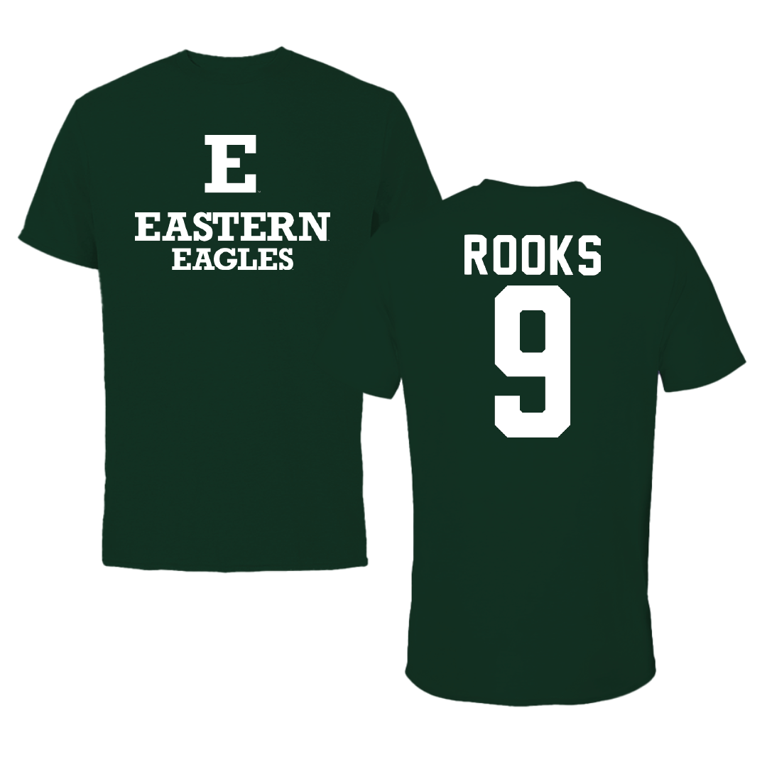 Eastern Michigan University Football Forest Green Tee - #9 Porter Rooks