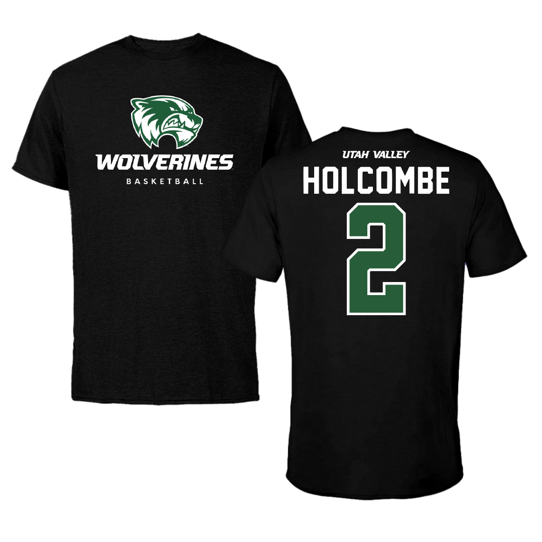 Utah Valley University Basketball Black Mascot Performance Tee - #2 Jackson Holcombe