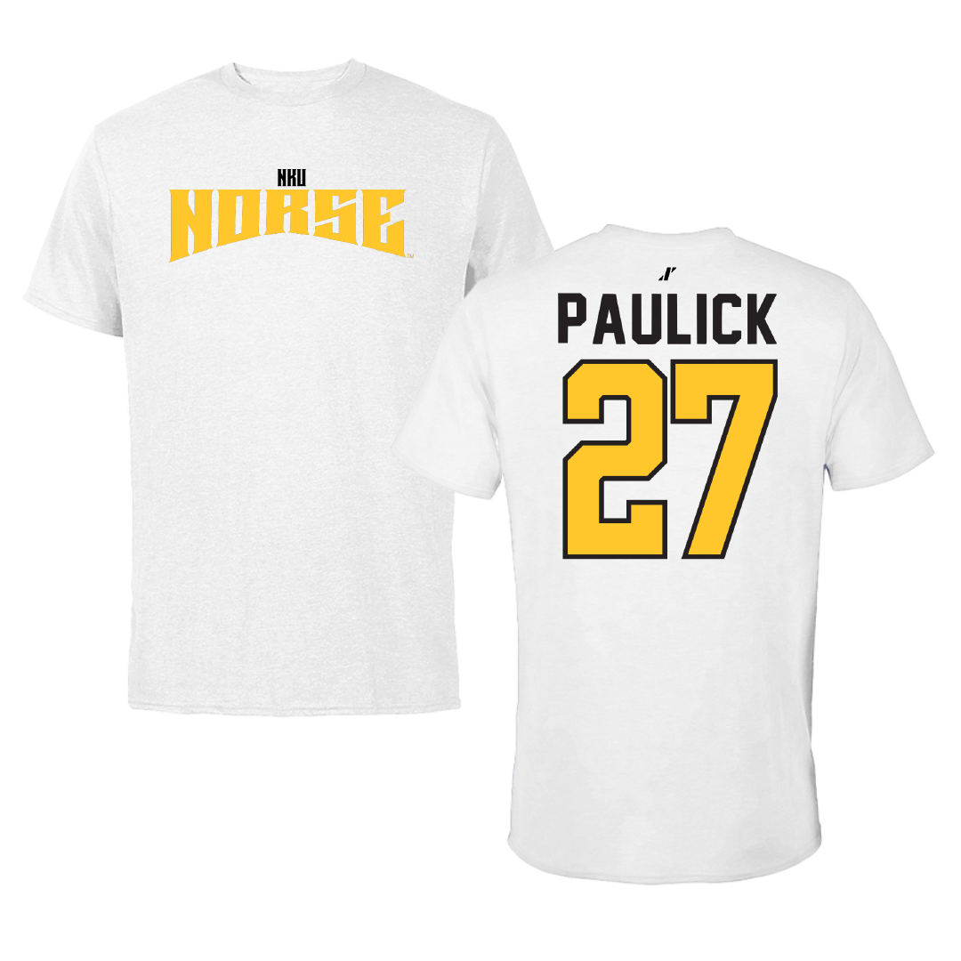 Northern Kentucky University Baseball White Classic Tee - #27 Jake Paulick