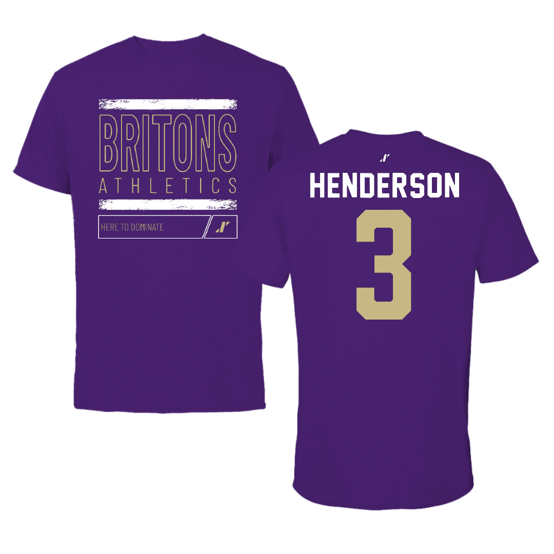 Albion College Softball Purple Dominate Tee - #3 Jaden Henderson