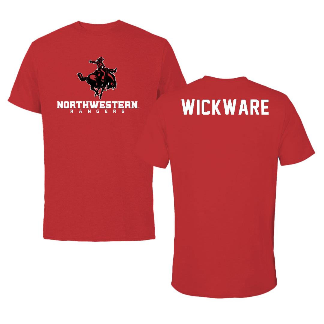 Northwestern Oklahoma State University TF and XC Red Block Tee - Denzal Wickware