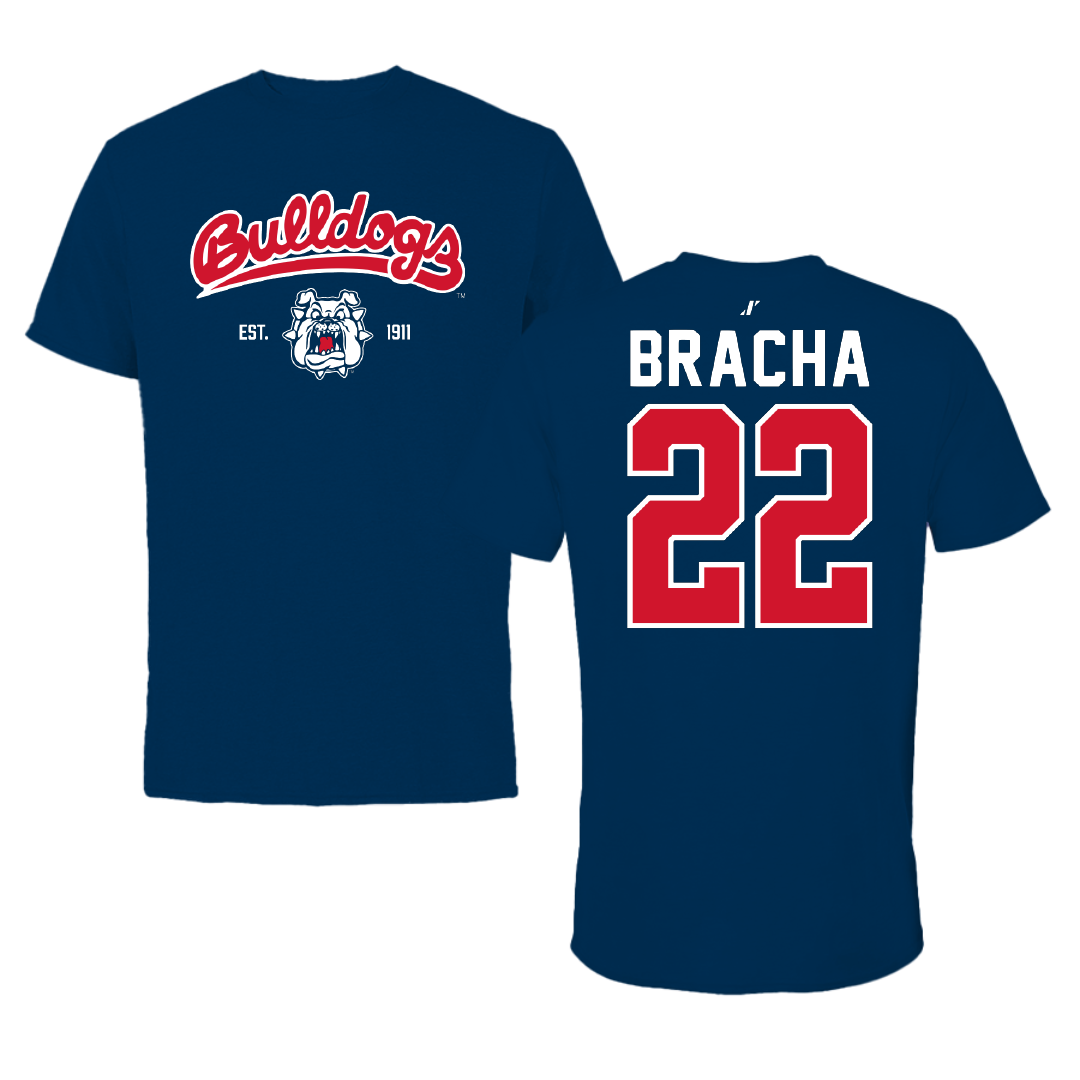 Fresno State University Football Navy General Performance Tee - #22 Camryn Bracha