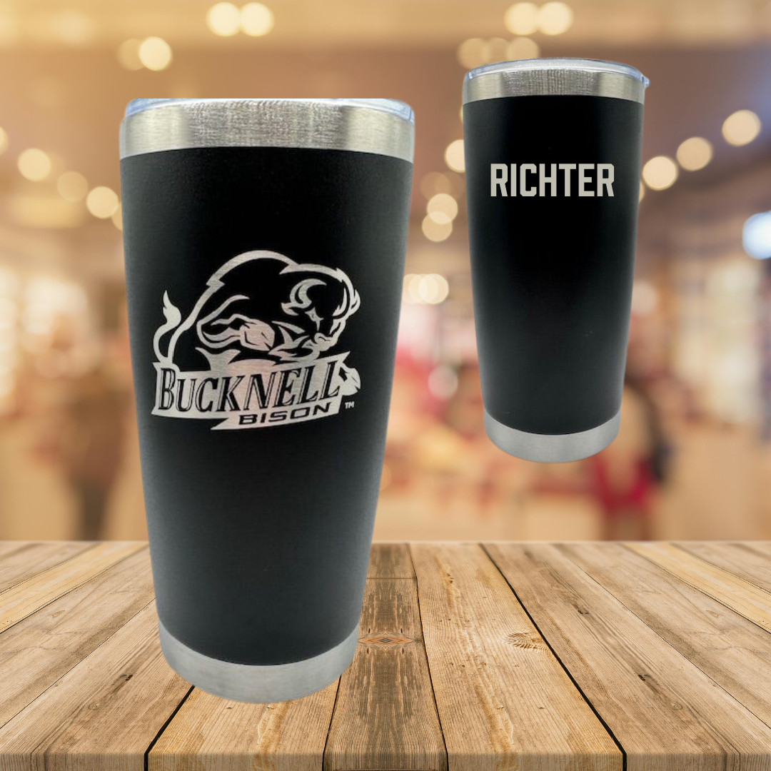 Bucknell University Golf Black Stainless Steel Tumbler - Paige Richter