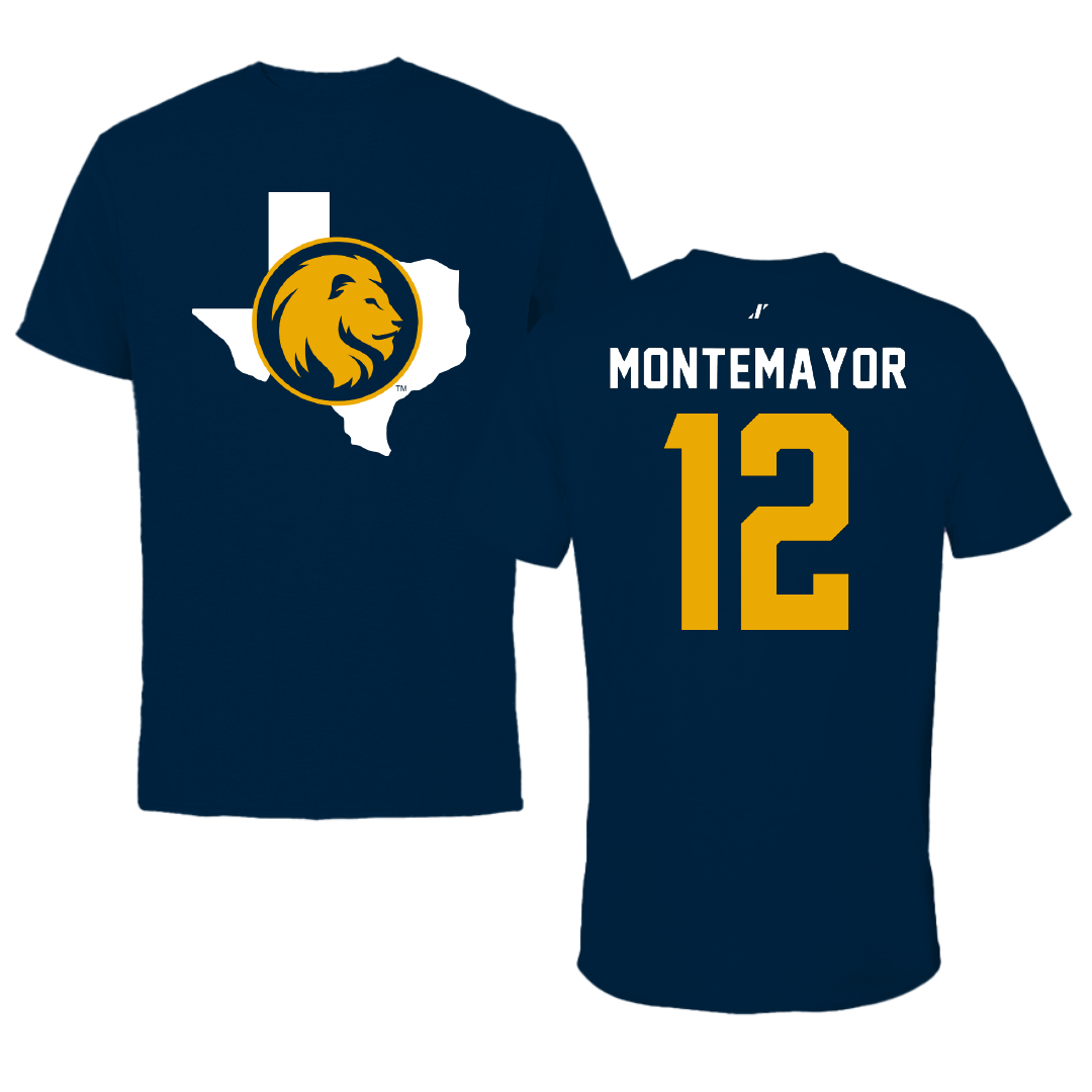 East Texas A&M University Softball Navy State Performance Tee - #12 Hailey Montemayor