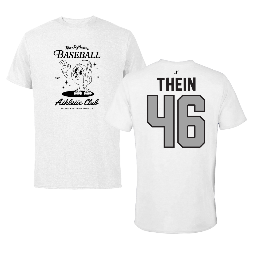 Baseball White Influxer Athletic Club Tee - #46 Noah Thein