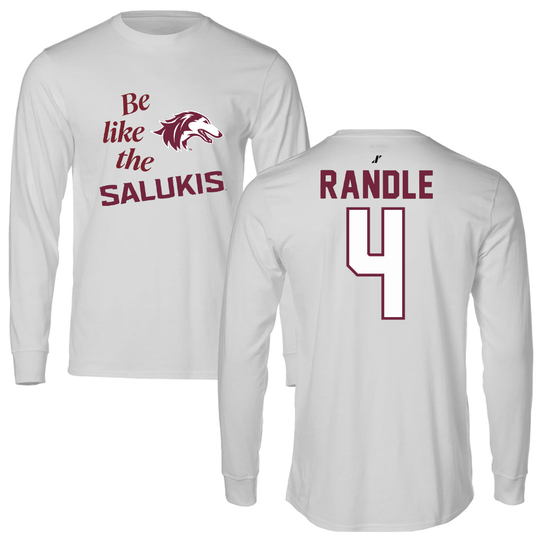 Southern Illinois University at Carbondale Basketball Light Gray Be Like Us Performance Long Sleeve - #4 Laniah Randle