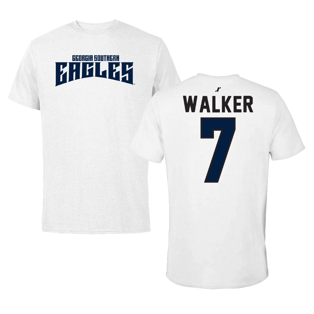 Georgia Southern University Football White Classic Tee - #7 Isaac Walker