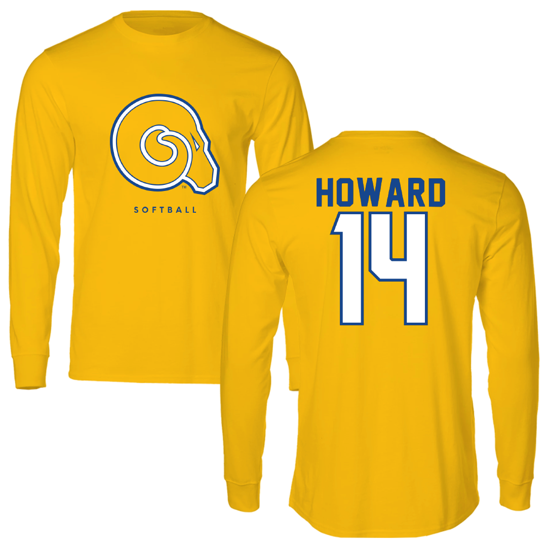 Albany State University Softball Gold Long Sleeve - #14 Kaylah Howard