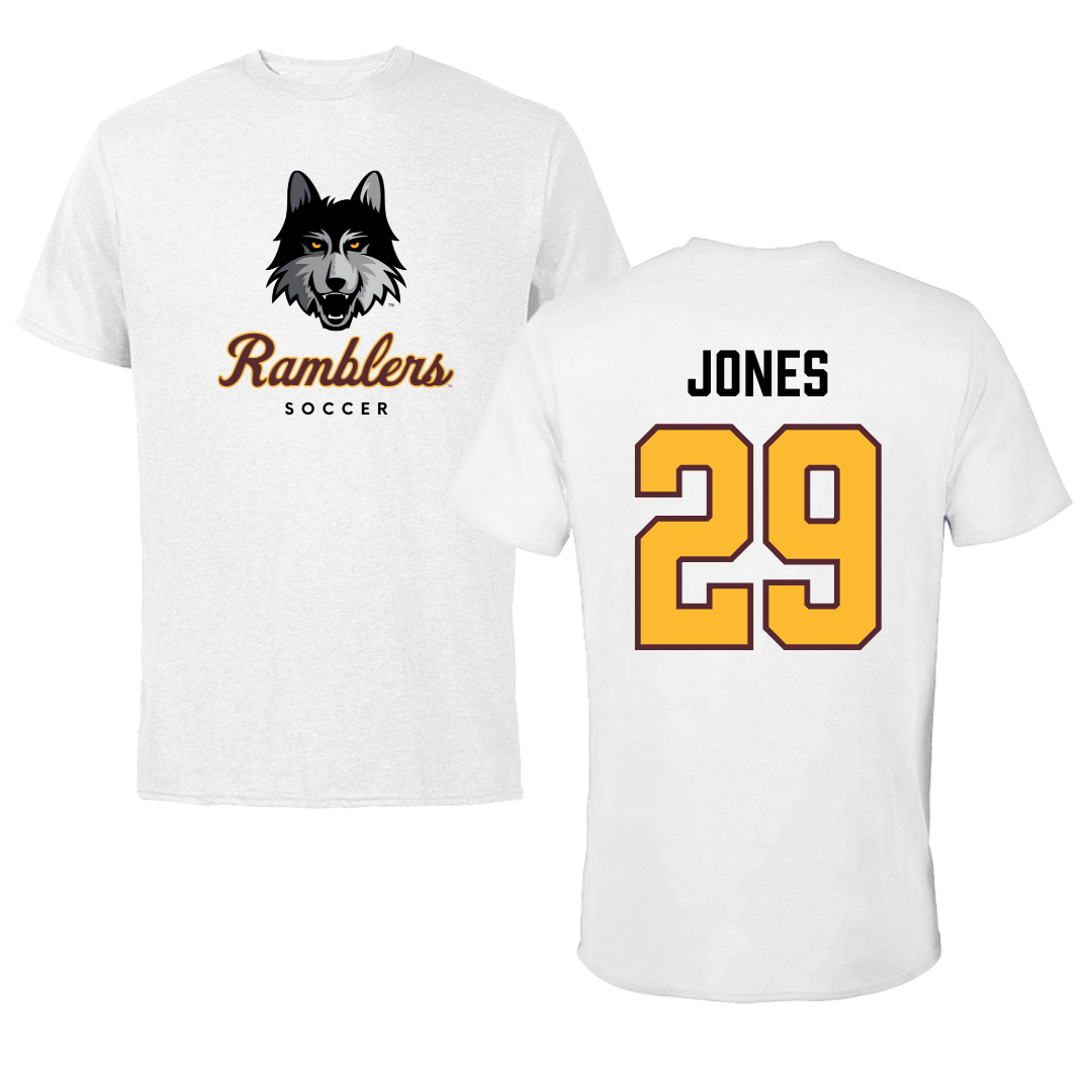 Loyola University-Chicago Soccer White Ramblers Performance Tee - #29 Kenedi Jones
