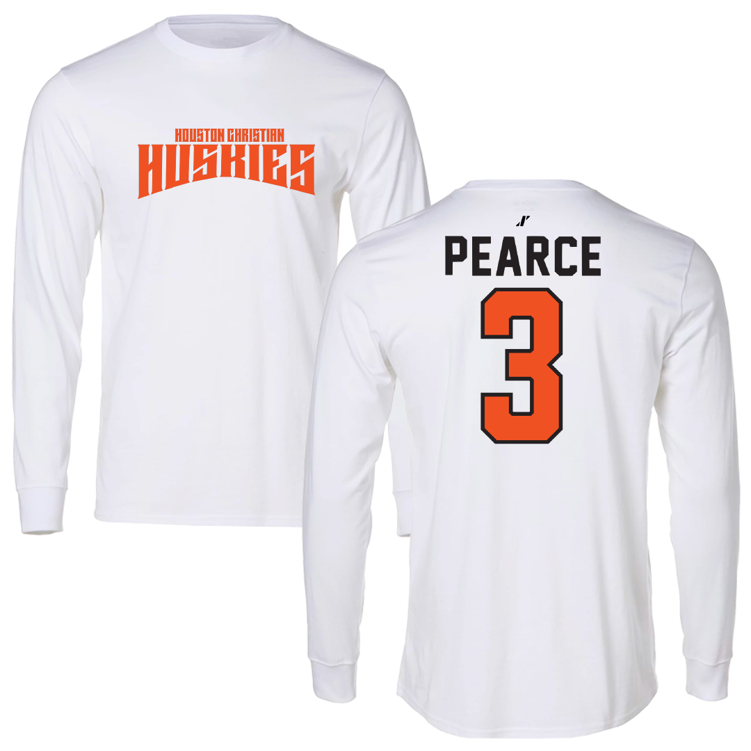 Houston Christian University Volleyball White Classic Performance Long Sleeve - #3 Audrey Pearce
