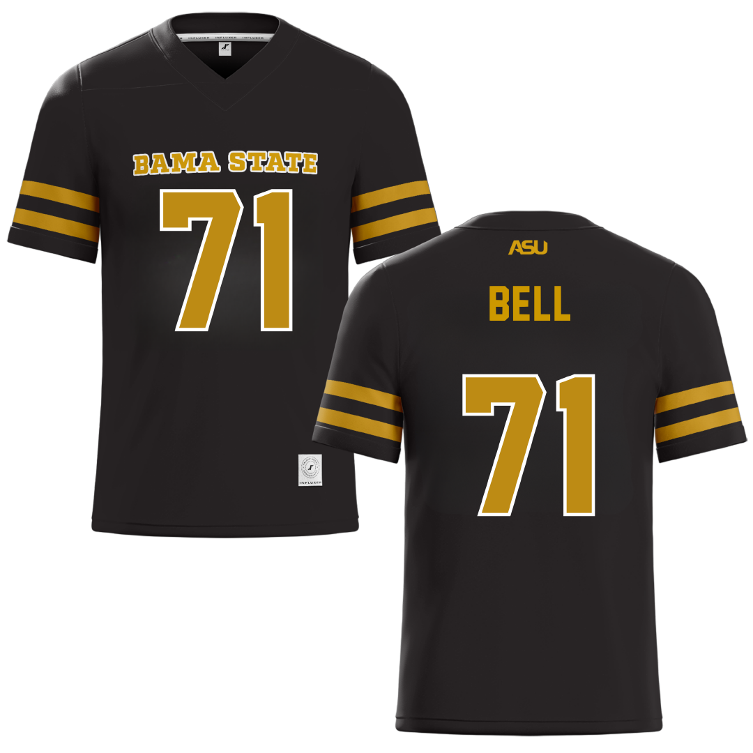 Alabama State University Black Football Jersey - #71 Kriston Bell