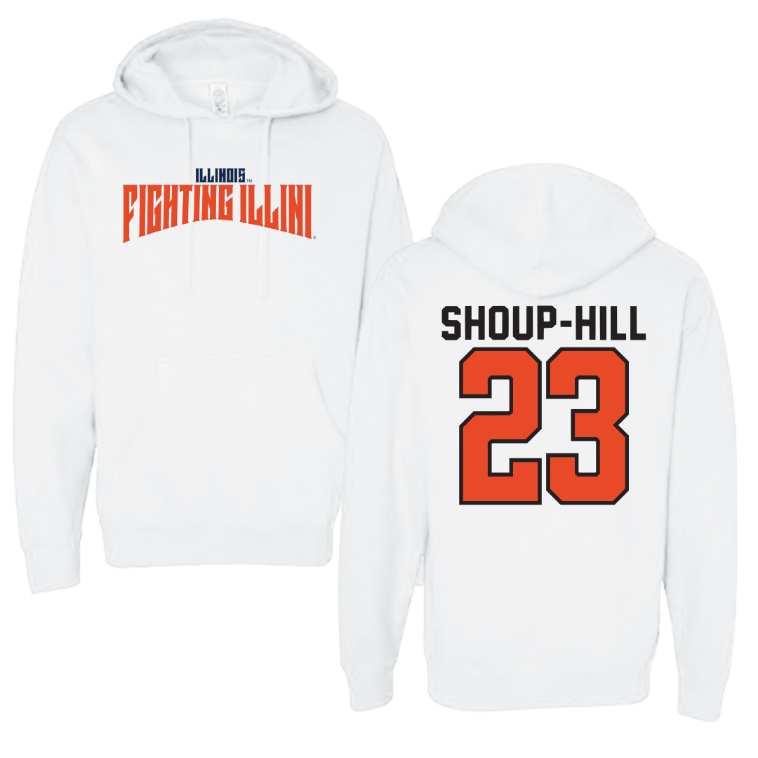 University of Illinois Basketball White Classic Hoodie - #23 Brynn Shoup-Hill