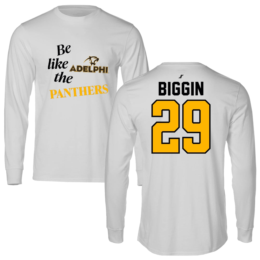 Adelphi University Field Hockey Light Gray Be Like Us Long Sleeve - #29 Emiline Biggin