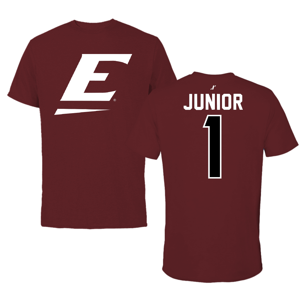 Eastern Kentucky University Football Maroon Performance Tee - #1 Cam Junior