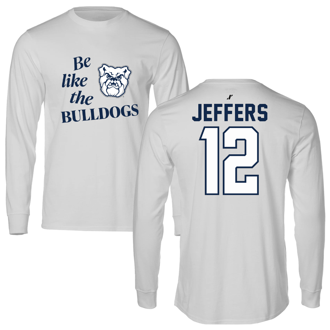 Butler University Basketball Light Gray Be Like Us Long Sleeve - #12 Chloe Jeffers