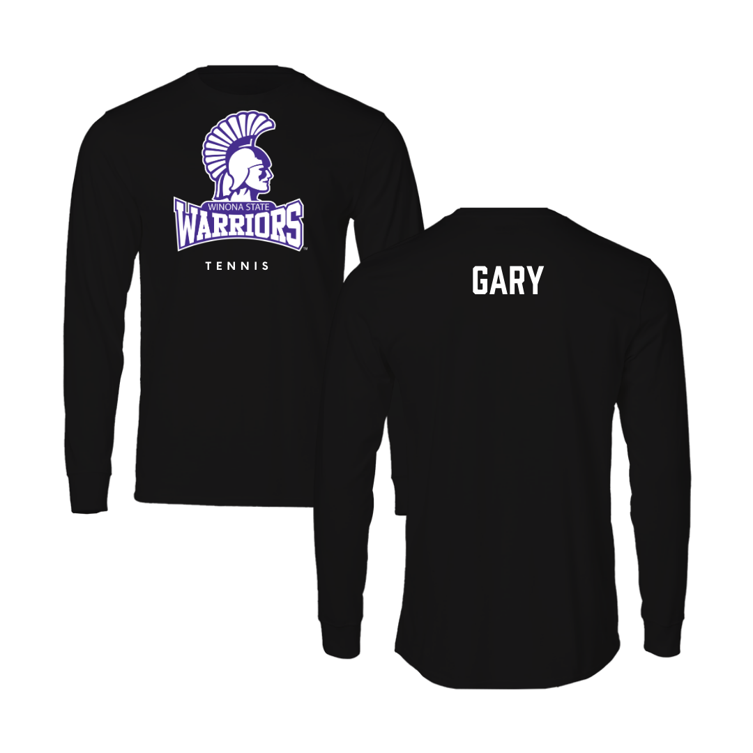 Winona State University Tennis Black Performance Long Sleeve - Skylar Gary