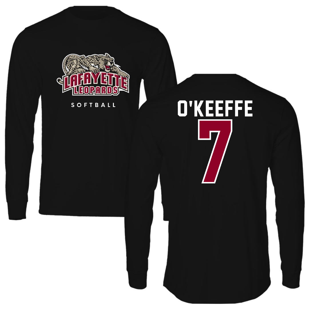 Lafayette College Softball Black Long Sleeve - #7 Jocelyn O'Keeffe
