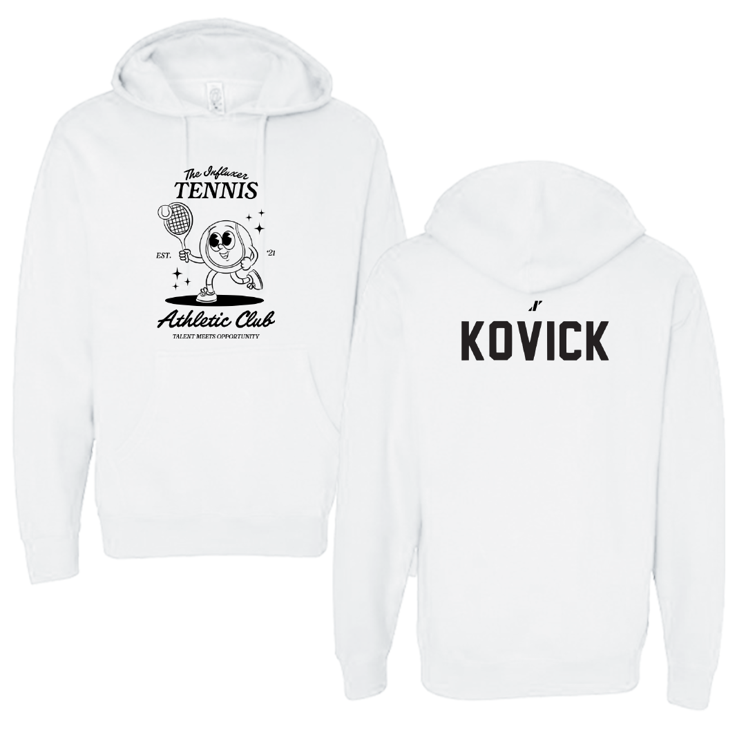 Tennis White Influxer Athletic Club Hoodie - Kendall Kovick