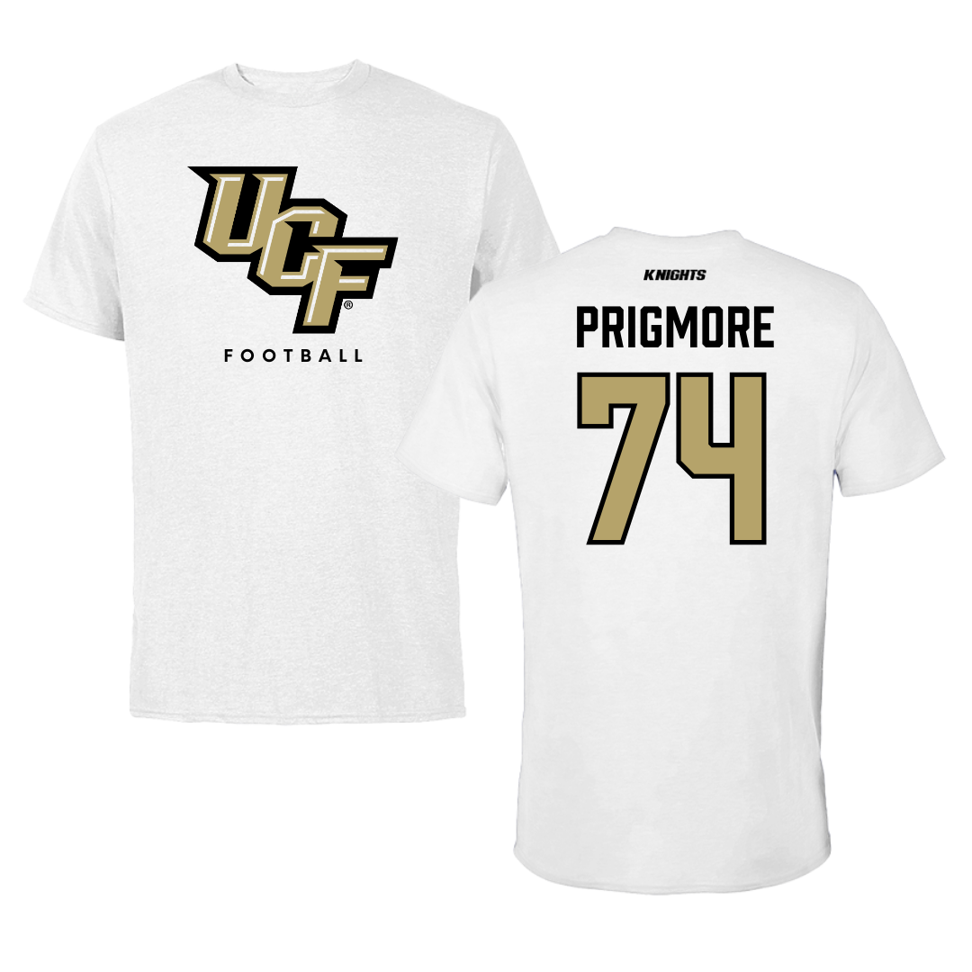University of Central Florida Football White Performance Tee - #74 Matthew Prigmore