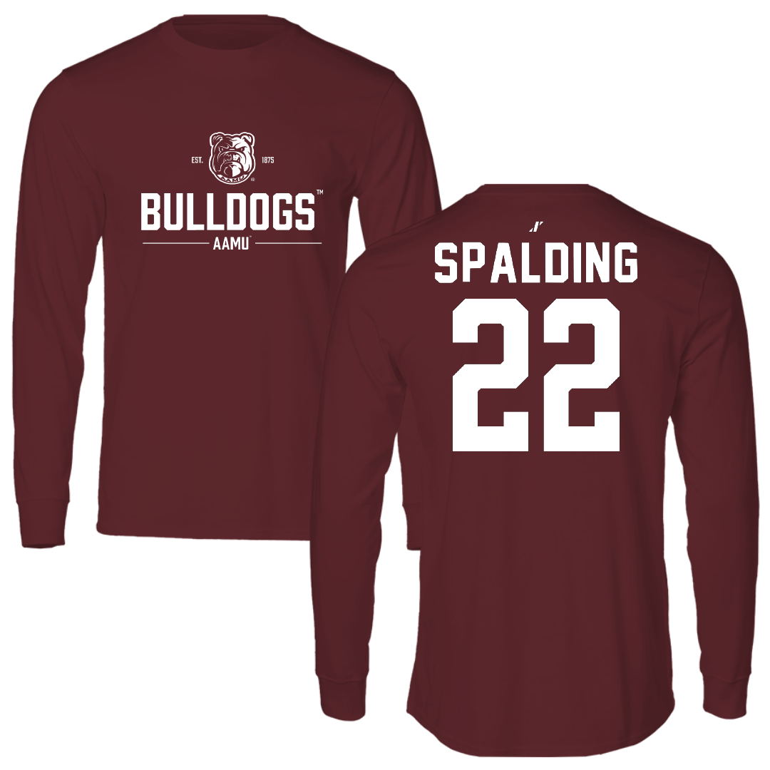 Alabama A&M University Volleyball Maroon General Performance Long Sleeve - #22 Saniya Spalding