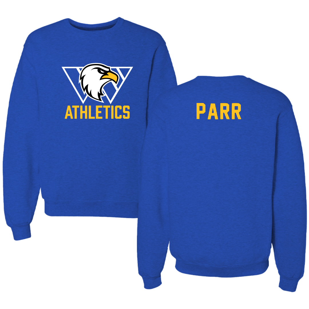 Williams Baptist University Golf Blue Crewneck - Tyler Parr