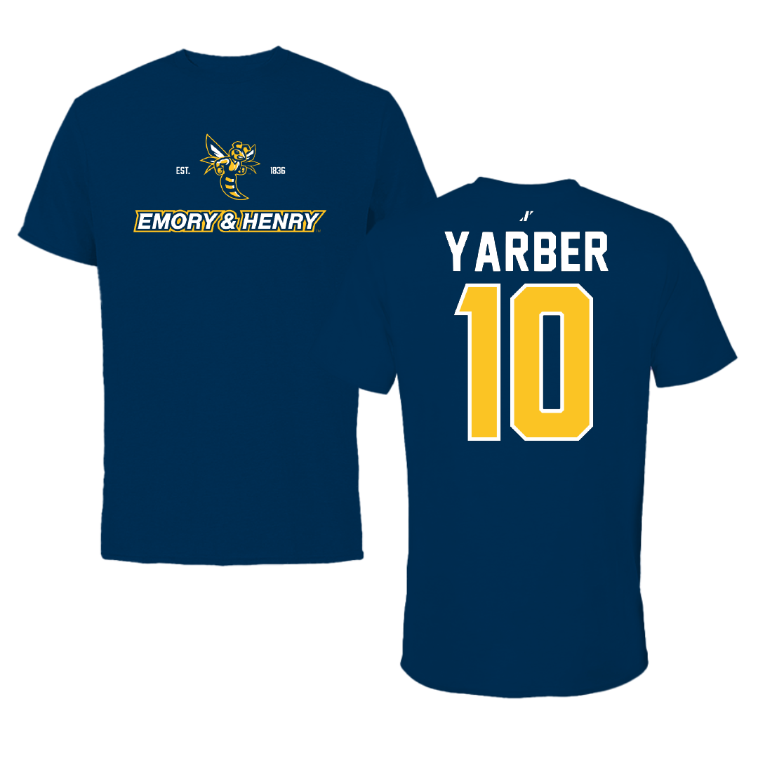 Emory & Henry College Basketball Navy General Tee - #10 Breanna Yarber